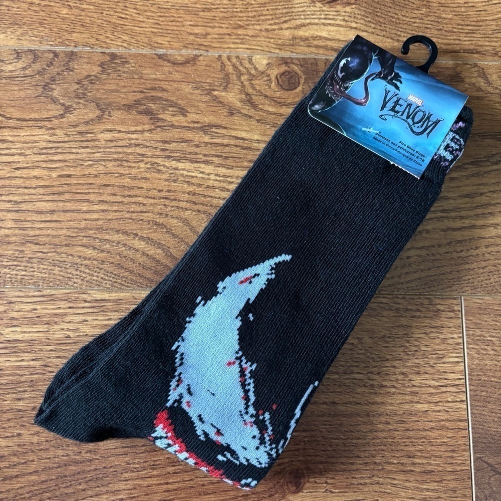 Marvel Venom black crew socks